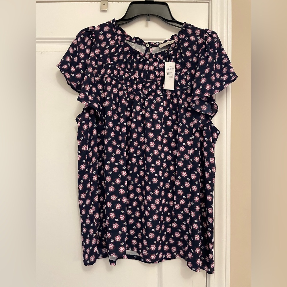Loft Floral Navy Top